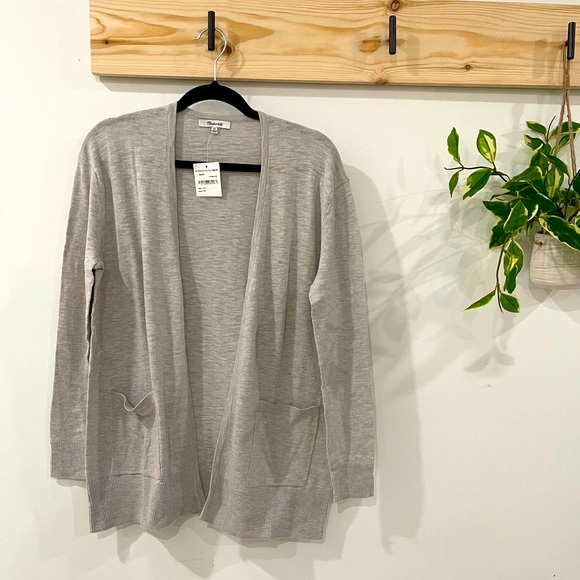 Madewell Bradley Cardigan Sweater Heather Ice XS - Picture 3 of 7